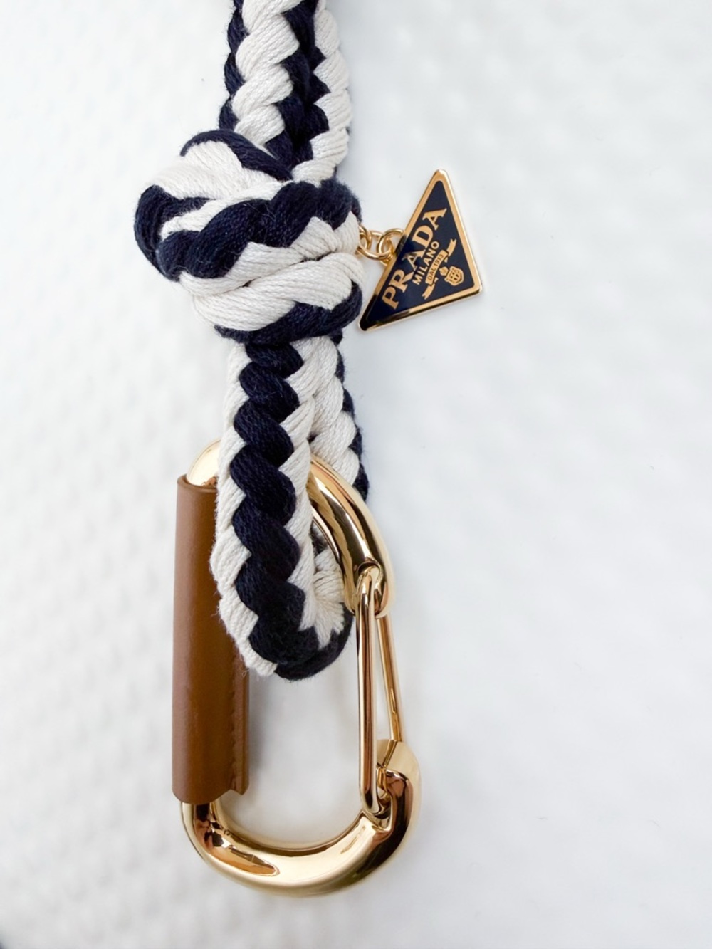 New Prada Braided Rope Belt in Marine and White Size 75 (U.S. 2) - Picture 7 of 11